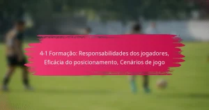 4-1 Formação: Responsabilidades dos jogadores, Eficácia do posicionamento, Cenários de jogo